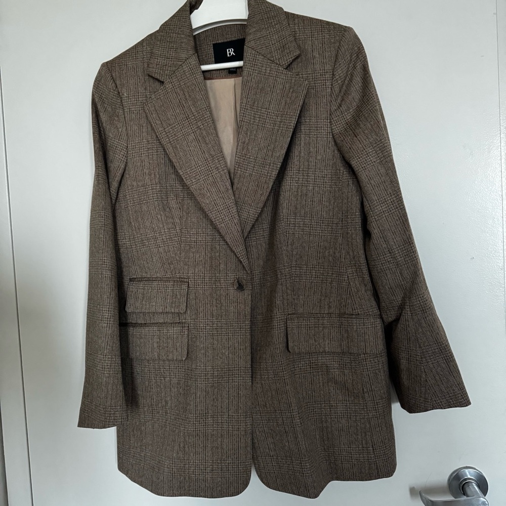 Banana Republic Tan Plaid Blazer